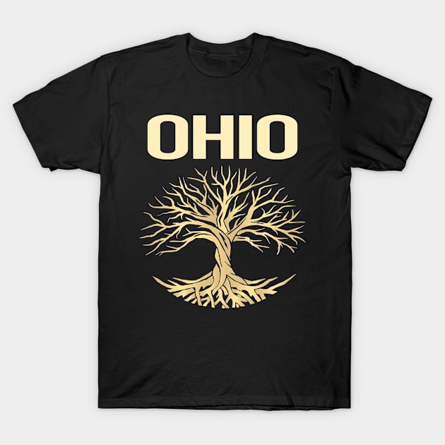 Nature Tree Of Life State Ohio T-Shirt by flaskoverhand